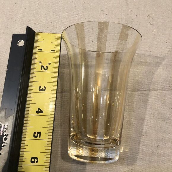 Vtg SP Collection 1997 Handmade in Poland Glass Clear Striped Glass 11pc Green - Picture 9 of 11